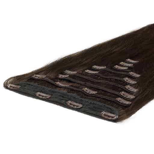 Deluxe Clip On 50cm 200g 02 Temno Rjava-0 Deluxe Clip On 50cm 200g 02 Temno Rjava-0