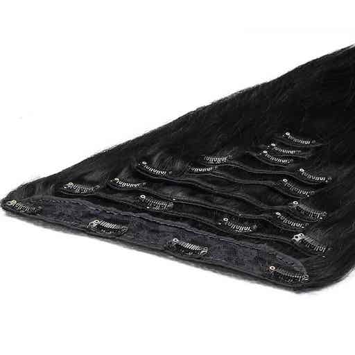 Deluxe Clip On 50cm 200g 01 Jet Crna-0 Deluxe Clip On 50cm 200g 01 Jet Crna-0